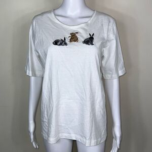 Northern Traditions Vintage Embroidered Bunny T-Shirt